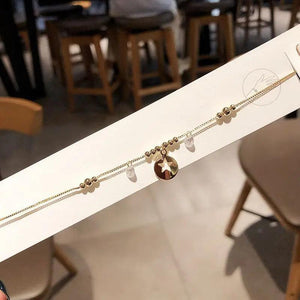 Metal Beaded Star Pendant Bracelet Crystal Jewelry
