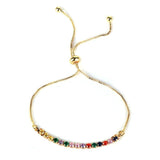 Colorful CZ 18K Plated Tennis Bracelet for Women