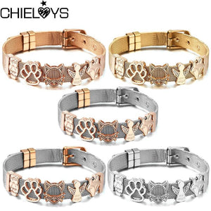 Stainless Steel Mesh Strap Bracelet Cartoon Watch