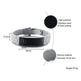 Engraved Medical Alert ID Bracelet Silicone Sport Personalized ICE Message DIY