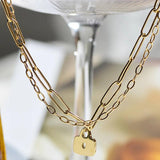 Double Deck Chain Bracelet 316L Stainless Steel for Women