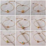 4 Leaf Clover Bracelet Stainless Steel Plated Butterfly Jewelry Women
