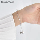 Tibetan Silver Snake Bone Chain Bell Bracelet Double Sweet Bracelet