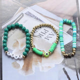 Rainbow Crystal Evil Eye Bracelet Men Women Couple Luck Hand Braid Jewelry