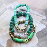 Rainbow Crystal Evil Eye Bracelet Men Women Couple Luck Hand Braid Jewelry