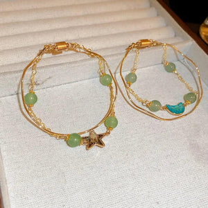 Star Moon Love Double-layer Bracelet Women's Jewelry