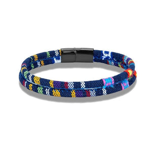 Minimalism Double Strand Rope Bracelet Charm Magnetic Buckle Wristbands Jewelry