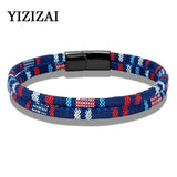 Minimalism Double Strand Rope Bracelet Charm Magnetic Buckle Wristbands Jewelry