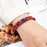 Minimalism Double Strand Rope Bracelet Charm Magnetic Buckle Wristbands Jewelry