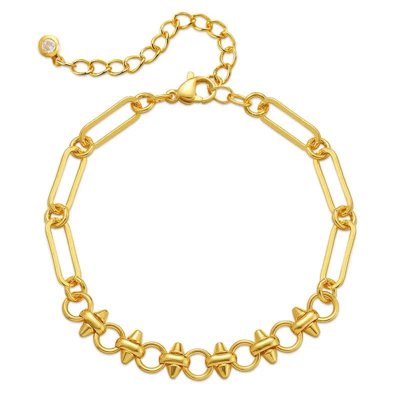Metal Paperclip Chain Bracelets Women Jewelry Party Accessory