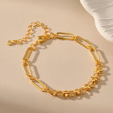 Metal Paperclip Chain Bracelets Women Jewelry Party Accessory