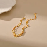 Metal Paperclip Chain Bracelets Women Jewelry Party Accessory