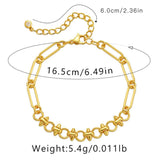 Metal Paperclip Chain Bracelets Women Jewelry Party Accessory