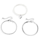 Beaded Multi-layered Love Pendant Ladies Bracelet