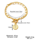 Retro Wish Card Multi-layer Bracelet for Women