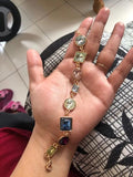 Colorful Stone Statement Geometric Bracelet for Women Party Anniversary Jewelry