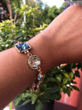 Colorful Stone Statement Geometric Bracelet for Women Party Anniversary Jewelry