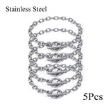 5pcs/lot 5mm Chain Bracelet with Toggle Clasp