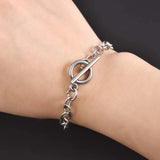 5pcs/lot 5mm Chain Bracelet with Toggle Clasp