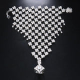 Stonefans Crystal Finger Bracelet Rhinestone Bangle Chain Ring Prom Accessories