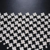 Stonefans Crystal Finger Bracelet Rhinestone Bangle Chain Ring Prom Accessories