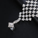 Stonefans Crystal Finger Bracelet Rhinestone Bangle Chain Ring Prom Accessories