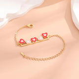 Adjustable Heart Charm Cuff Bracelet - Flash Jewelry for Women Girls
