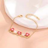 Adjustable Heart Charm Cuff Bracelet - Flash Jewelry for Women Girls