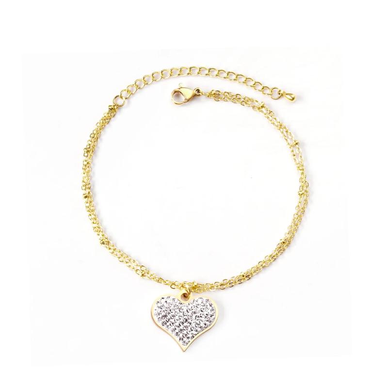 Heart Pendant Women Bracelet Wedding Jewelry