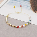 Baroque Pearl Yoga Glass Eye Beads Bracelet
