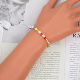 Baroque Pearl Yoga Glass Eye Beads Bracelet