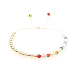 Baroque Pearl Yoga Glass Eye Beads Bracelet