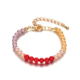 Silver Colorful Beads Chain Bracelet for Kids