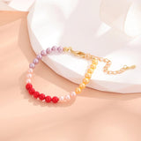 Silver Colorful Beads Chain Bracelet for Kids