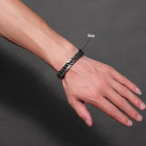 Stainless Steel Cuban Link Bracelet Men Chain Handchain Retro Charm