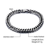 Stainless Steel Cuban Link Bracelet Men Chain Handchain Retro Charm