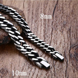 Stainless Steel Cuban Link Bracelet Men Chain Handchain Retro Charm