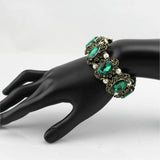 Golden Green Crystal Stone Bohemia Retro Bracelets for Women