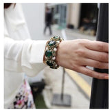 Golden Green Crystal Stone Bohemia Retro Bracelets for Women