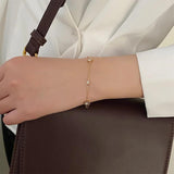 Vintage Zircon Crystal Roman Numerals Steel Bracelet