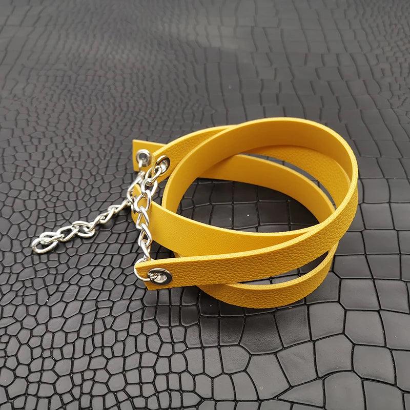 Women's Leather Chain Bracelets Punk Style Girl Gift