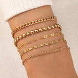 Multilayer Mixed Chain Niche Geometric Bracelet