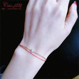 Rose CZ Inlay Bracelet Charms Titanium Steel Jewelry Woman Gift