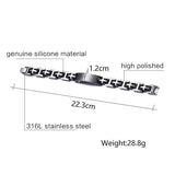 Stainless Steel ID Bracelet Men's Arm Cuff Jewelry BR-143