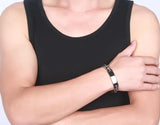 Stainless Steel ID Bracelet Men's Arm Cuff Jewelry BR-143