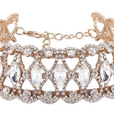 Stonefans Crystal Bracelet Rhombus Bridal Rhinestone Bangle Wedding