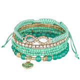 Vintage Bohemia Multi-layer Heart Bracelet For Women