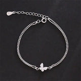 Uini-Tail 925 Tibetan Silver Butterfly Micro-Set Bracelet ED864