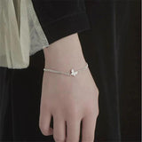 Uini-Tail 925 Tibetan Silver Butterfly Micro-Set Bracelet ED864