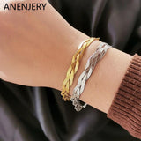 Tricolor Braided Bracelet Women Party Ornaments